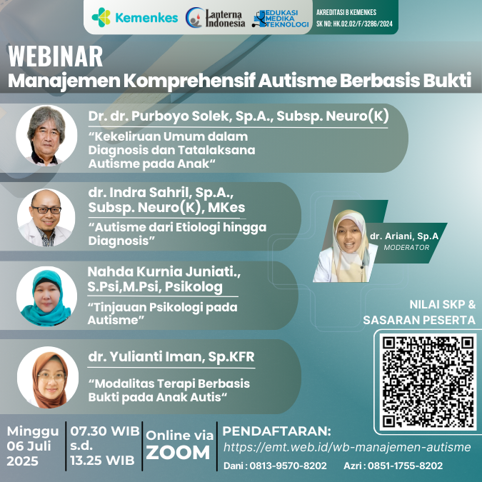 Webinar Ber-SKP Kemenkes Manajemen Komprehensif Autisme Berbasis Bukti