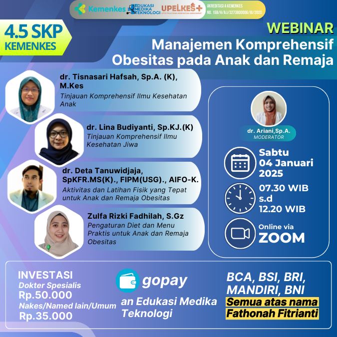 Webinar Manajemen Komprehensif Obesitas pada Anak