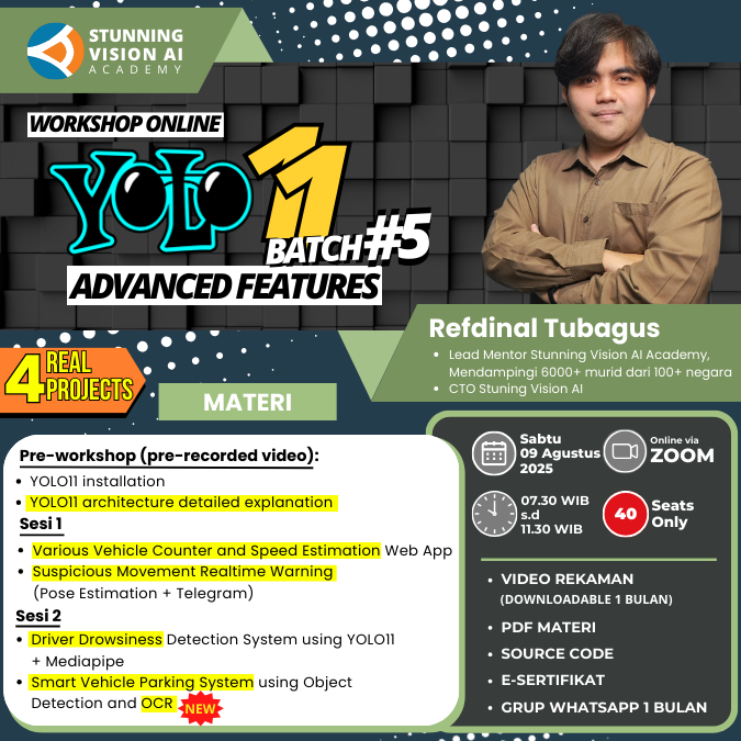Workshop YOLO11 Advanced Features Batch #5